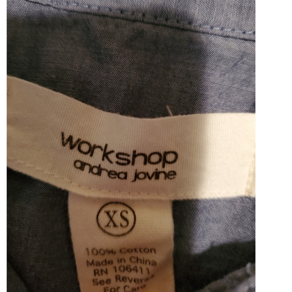 Andrea Jovine Workshop Women's denim button up top size XS - Picture 7 of 7